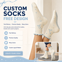 Chaussettes de yoga et de Pilates personnalisées imprimées, antidérapantes, douces au toucher, design personnalisé