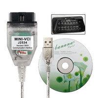 Interfaz MINI VCI V14.20.019 de Última Generación para TOYOTA TIS Techstream, Chip MINI-VCI FT232RL, Cable de Diagnóstico OBD2 J2534