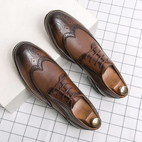 Luxuriöse Herren Wingtip Brogue Anzugschuhe Handgefertigte Leder Business Oxford Formelle Hochzeitsschuhe OEM/ODM Unterstützung Individuelles Logo
