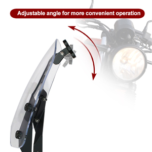 Waximoto Compatibile con <span class=keywords><strong>Moto</strong></span> <span class=keywords><strong>Guzzi</strong></span> V7 <span class=keywords><strong>750</strong></span> II III 2008-2020 Parabrezza Aftermarket con Staffa di Supporto in Acciaio - Product Image 5