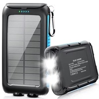 Batterie externe portable 20000 mAh à affichage LED, lampe torche et chargeur solaire pour station d'alimentation extérieure – Meilleures ventes
