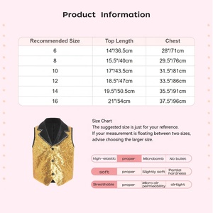 Gilet à Paillettes pour Garçons, Veste de Cérémonie à Revers Pointus, Ornée de Clous, en Satin Noir, pour Costume de Scène, Personnalisable - Product Image 6