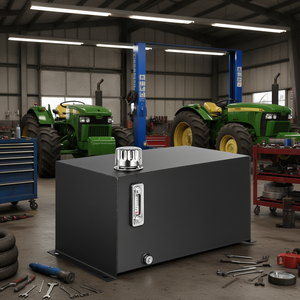 Réservoir de liquide hydraulique en acier robuste de 10 gallons avec jauge de température, filtre et bouchon de respiration pour tracteurs et camions - Product Image 2