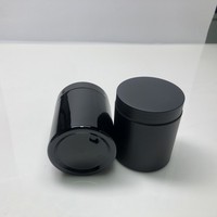 250ml Petit Plastique Mat Noir Doux Au Toucher Hdpe Bouteille Capsule Emballage Pilule Capsule Bocaux Avec Couvercle À Vis