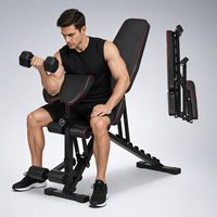 Équipement de fitness à domicile, banc d'exercice multifonctionnel pliable réglable en métal pour la musculation et le bodybuilding