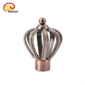 Có thể mở rộng mở rộng thanh rèm cực sắt kim loại phụ kiện kim loại màu đen Rèm hoa finials ACM kim loại rèm động cơ 7cm - Product Image 5