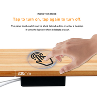 Interrupteur Tactile Dissimulé de Haute Qualité AC85-265V 200W avec Prise US/EU, Pénétrant le Bois, le Verre et l'Acrylique pour Éclairage LED d'Armoire de Cuisine