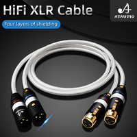 Câble audio haute fidélité HIFI 2XLR mâle vers femelle en cuivre et argent pour enceintes et moniteurs
