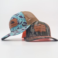 Gorra Trucker de Malla Estilo Richardson 112 de 6 Paneles Personalizada de Fábrica al por Mayor, Gorras Trucker de Malla con Cierre a Presión y Camuflaje
