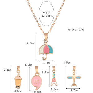 Venta al por mayor <span class=keywords><strong>de</strong></span> collar <span class=keywords><strong>de</strong></span> moda con Semanal Nuevo Chapado en <span class=keywords><strong>Oro</strong></span> Esmalte Encantos Linda Joyería <span class=keywords><strong>de</strong></span> Aleación <span class=keywords><strong>para</strong></span> Niñas y Niños Regalo <span class=keywords><strong>de</strong></span> Fiesta - Product Image 5