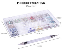 21 grilles de strass en cristal 3D à dos plat, décorations de bijoux en chrome pour manucure DIY