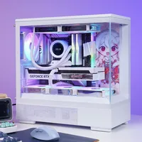 Boîtier d'ordinateur de bureau MATX Patriot Xingcanlan/Xiaolan Seaview Mid Tower, côté transparent, blanc