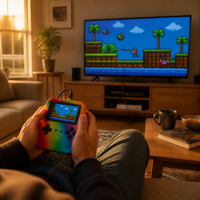 Console de jeu portable 500 en 1, système d'exploitation Android, batterie 1200 mAh, jeux rétro classiques, mode 2 joueurs, connexion TV, lecteur portable