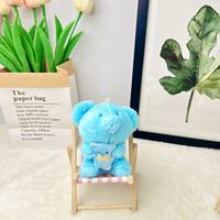 Pendentif en peluche doux et moelleux en forme de petit animal, adorable éléphant ou lapin, porte-clés, ornement à suspendre pour sac à main, accessoire