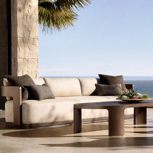 ชุดโซฟากลางแจ้งสำหรับวิลล่า เฟอร์นิเจอร์ระเบียงกลางแจ้ง ชุดโซฟาสวน เฟอร์นิเจอร์กลางแจ้งสำหรับรีสอร์ทหรู โซฟาอลูมิเนียมกลางแจ้งสำหรับโรงแรม - Product Image 3