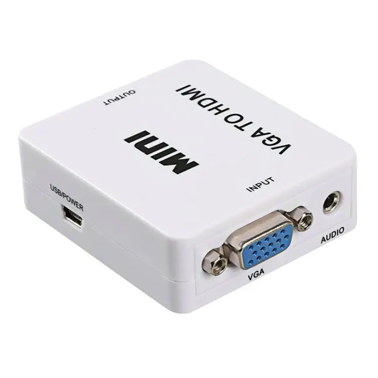 VGA to HD video Converter 1080P Mini VGA2HD Adapter with Audio For PC Laptop