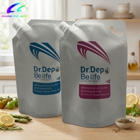 Pochette souple personnalisée avec logo imprimé en gravure, recyclable, antistatique, avec bec verseur, en PET/PE, pour emballage alimentaire de vodka et jus