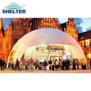 10 15m 20m Commercial Big Geodesic Outdoor Luxury Prefab Pvc Yoga Wedding Party Projection Reception Dome Tent Marque For Events