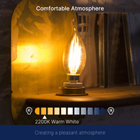Ampoules LED de style bougie à longue durée de vie CA11 CA35 4W 330LM 2200K E12 E14 E26 E27 B22 à intensité variable pour lustre décoratif