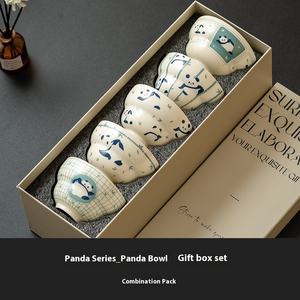 Bol en céramique Panda bol à manger de riz mignon vaisselle domestique créative personnelle particulièrement belle pour un usage domestique - Product Image 6