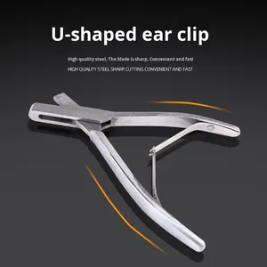 Alicates de muesca de oreja en forma de V en forma de U de acero inoxidable para cerdos, <span class=keywords><strong>granja</strong></span> veterinaria, marcado de orejas, Clip de número, equipo de cría de animales - Product Image 3