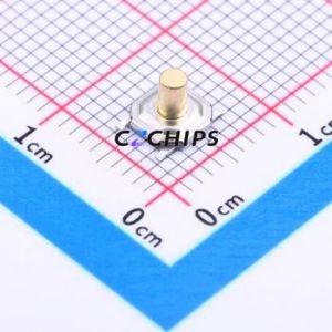 TD-1152SR-4.3H-250 Tactile Switch SMD-4P,5.2x5.2mm Switch Single Pole Single Throw Round Button 2.5N Vertical Mount - Product Image 1