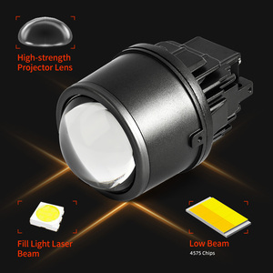 Projecteur de feux antibrouillard H11 <span class=keywords><strong>Bi</strong></span>-LED tricolore haute puissance à faisceau laser haut/bas de 3 pouces pour voitures Toyota Corolla (vente en gros) - Product Image 2