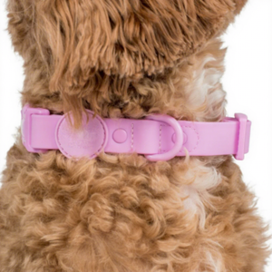 Collar de Perro Ajustable de Lujo, Personalizado, Color Rosa, PVC, Hebilla de Liberación Rápida, Suave, Impermeable, Táctico, Desmontable, Simple, para Cachorros - Product Image 3
