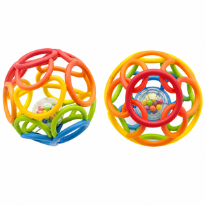 Balle d'éveil et de dentition classique en silicone souple, sans BPA, facile à saisir, <span class=keywords><strong>jouet</strong></span> pour bébé - Product Image 1