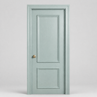 Porte intérieure moulurée en mélamine, couleur vert sauge, pour chambre à coucher, avec cadre, design à deux panneaux, taille personnalisée pour la maison