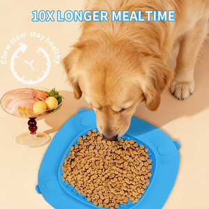 Tappetino in Silicone Anti-ingozzamento per Cani, Tappetino Lenta Alimentazione per Animali Domestici con Ventosa, Ciotola per Cibo Umido e Secco per Cani - Product Image 2