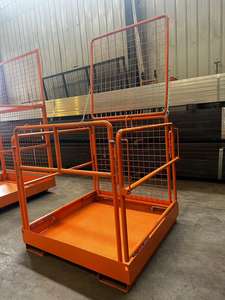 חם מכירה 36 אינץ 'מתקפל מלגזה בטיחות כלוב מלגזה גבר סל עם גלגלים מלגזה עבודה כלוב - Product Image 4