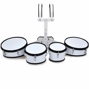 Groothandel Witte Triple/Quadruple Marching Drumstel Snare Drum Met Goede Kwaliteit