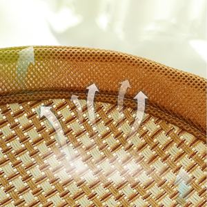 เตียงแมวหวายแบบพกพาเคลื่อนย้ายได้สำหรับสัตว์เลี้ยงในร่มและฤดูร้อนที่นอนแมวให้ความเย็นสำหรับสุนัขแมว - Product Image 2