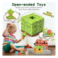 TOYSRUNNER Cubos de Construcción Magnéticos de Colores Brillantes, Bloques de Aprendizaje de Plástico Sensoriales Educativos STEM, Juguetes Creativos