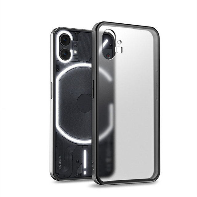 For Nothing Phone One TPU PC Transparent Matt Phone Cover Anti-fingerprint Clear Case With Rubber Coating for Nothing Phone 1
