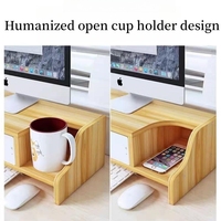 Meubles de bureau à domicile exquis support d'ordinateur portable en bambou avec porte-stylo organisateur de bureau en bois support de moniteur