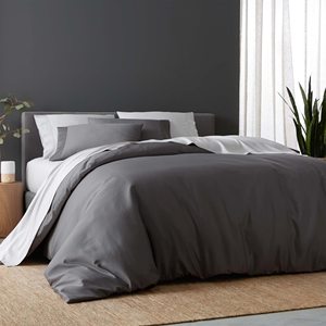 Parures de couette de luxe pour hôtel, couleurs douces blanches et grises, ensembles de housses de couette personnalisées pour hôtel, ensembles de draps de lit pour hôtel - Product Image 1