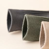 Chaussettes tubulaires en coton épais à double tricotage pour hommes, couleur unie, style business décontracté, sans couture, respirantes, anti-humidité, antidérapantes, automne