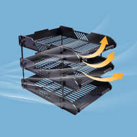 Organisateur de bureau en plastique à mailles pour classeur A4, trieur de lettres, support empilable pour classeur de papier, bac de rangement pour bureau, maison, école