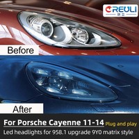 Faros LED de Alta Calidad CREULI 2023 Estilo PDLS Láser para Porsche Cayenne 958.1 2011-2014, Plug and Play, Accesorios de Iluminación para Automóviles