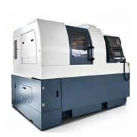 Tour CNC SM385 à double broche 7 axes, course 40mm-220mm, FANUC SYNTEC, machine de tournage haute précision pour l'automobile de précision