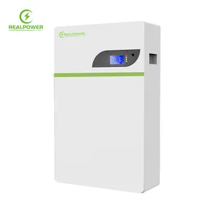 RealPower EU Warehouse 48V/51.2V LiFePO4 Lithium Ion Battery 10kWh Solar Home Energy Storage System Wall-Mounted 200Ah Capacity