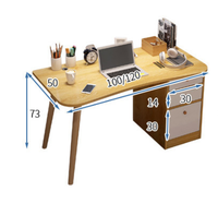 Bureau d'ordinateur pliable compact en bois de style nordique pour la maison, la chambre et le bureau - Table d'écriture pour étudiants pour les dortoirs