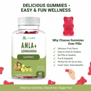 Alimento Natural Rico en Vitamina <span class=keywords><strong>C</strong></span>, Extracto de Amla y Bayas de la India, Alimento Integral Amalaki, Gomitas para Adultos para el Apoyo Inmunológico, Cabello, Piel y Crecimiento - Product Image 3