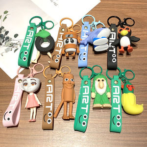 Llaveros de goma al por mayor, diseño <span class=keywords><strong>anime</strong></span> clásico, montaña, mar, dibujos animados, llavero duradero, colgante de moda exquisito para llaves de coche - Product Image 2