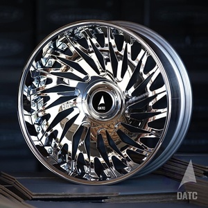 Jantes forgées 722auto, 3 pièces, 2 pièces, 20, 21, 22, 23, 24 pouces, finition or chrome, jantes forgées à déport profond - Product Image 3
