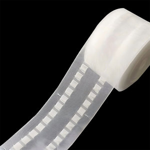 Cortina Ripplefold KBR S-fold Wave Fold Cotton Cinta transparente Riel con Gilders Long Baptism - Product Image 2