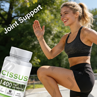 Capsules de Cissus Quadrangularis 1400mg de la marque privée JBY Factory, complément pour adultes, santé des articulations, sans gluten