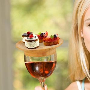 Wine Glass Coasters Plate Wine Glass Charcuterie <b>Board</b> for Family Gatherings Restaurants Bars - Product Image 5